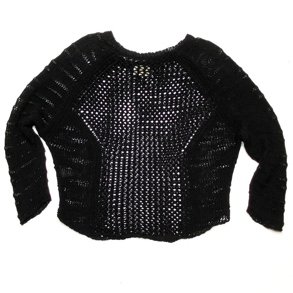 ZADIG & VOLTAIRE Black Linen Crochet Knit Sweater - Picture 7 of 16